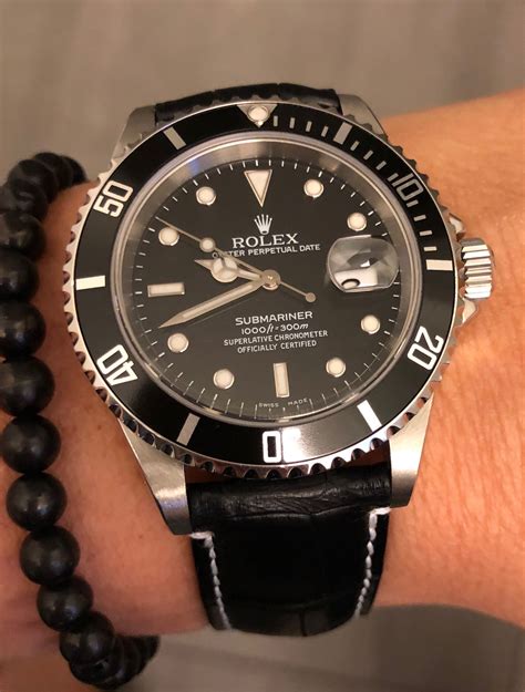 rolex watch black band|More.